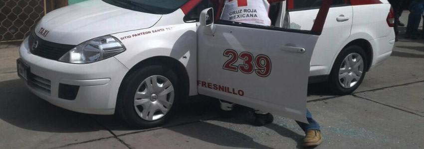 Así quedó el taxista