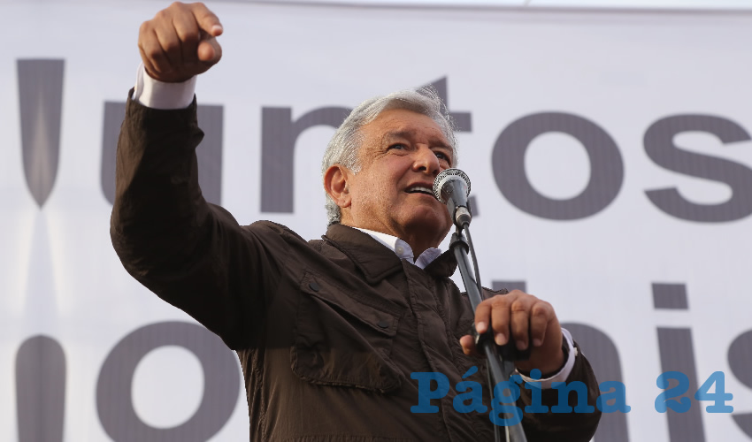 Andr&eacute;s Manuel L&oacute;pez Obrador, precandidato de Morena a la Presidencia de la Rep&uacute;blica