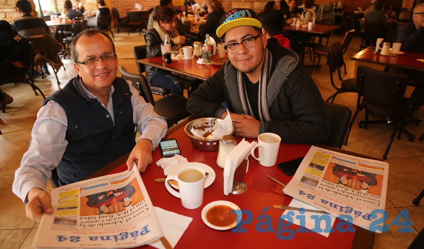 En Las Antorchas almorzaron Jorge Campos Espino y José Miguel Alcántara