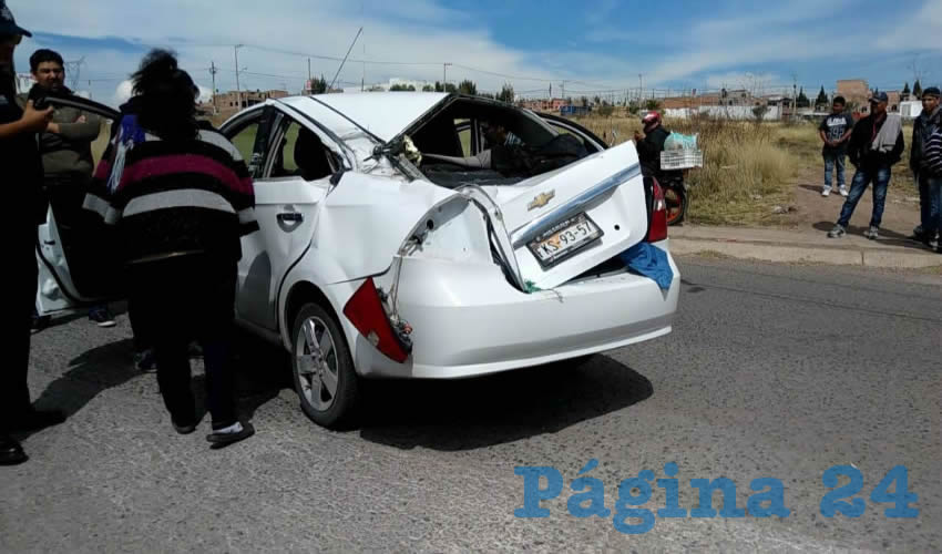 Severos daños presentó el carro Chevrolet Aveo