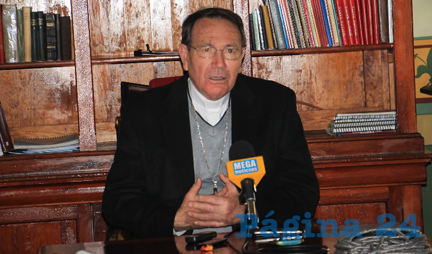 Sigifredo Noriega Barceló, obispo de la Diócesis de Zacatecas, (Foto Rocío Castro Alvarado)