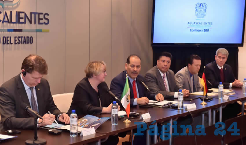 El gobernador del Estado, Martín Orozco Sandoval, recibió a la delegación alemana encabezada por la ministra de Educación Theresia Bauer
