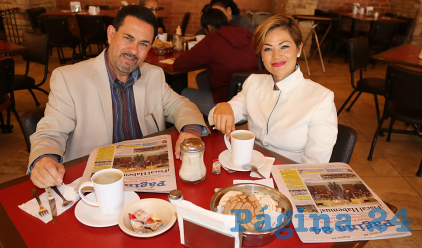 En Las Antorchas compartieron el pan y la sal &Oacute;scar Ramos y Gabriela Adame P&eacute;rez