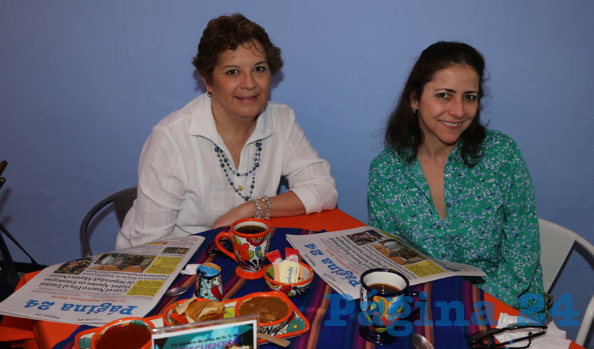 Rebeca Carrillo Calderón y Janeth Arcila Cardona desayunaron en Mercadito Gastronómico Colón