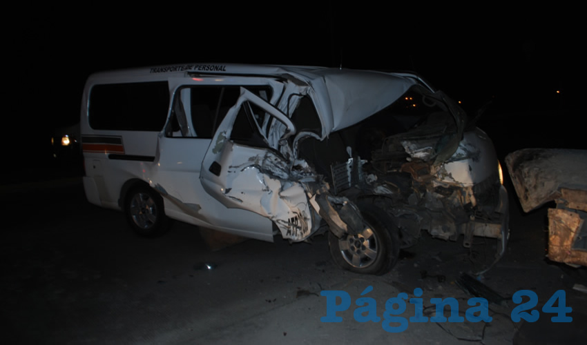 Jorge Alvarado Quezada sufrió graves heridas al accidentarse en la “combi” Nissan Urvan