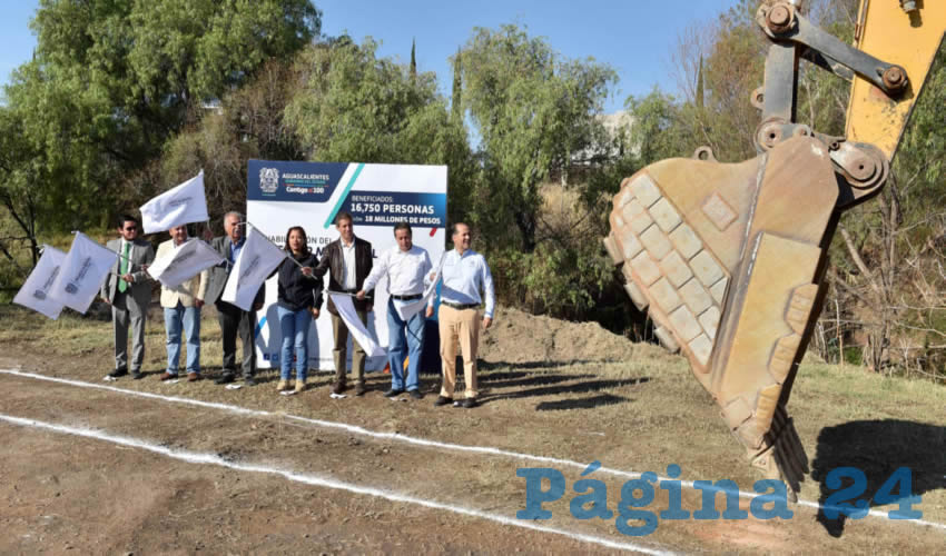 El gobernador Mart&iacute;n Orozco Sandoval arranc&oacute; obras de rehabilitaci&oacute;n del colector marginal izquierdo del R&iacute;o San Pedro con beneficio directo para casi 17 mil personas
