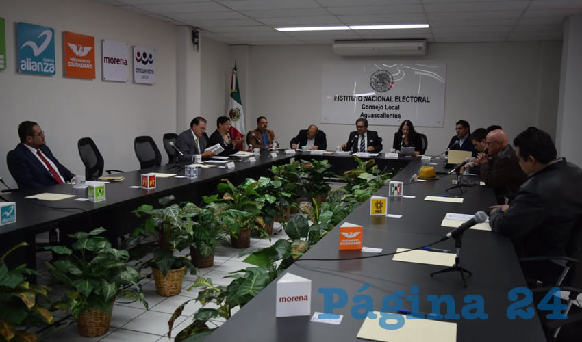 Sesión extraordinaria del Consejo Local del Instituto Nacional Electoral en Aguascalientes