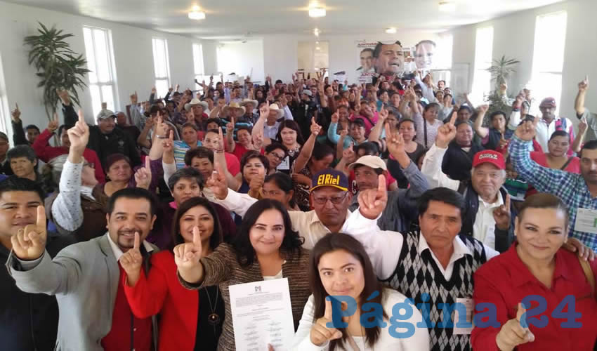 A trav&eacute;s del m&eacute;todo de convenci&oacute;n de delegados se definieron a los primeros nueve candidatos de los 18 Distritos Electorales de Aguascalientes