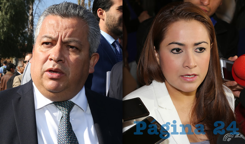 Ricardo Enrique Mor&aacute;n Faz, secretario general de Gobierno | Teresa Jim&eacute;nez Esquivel, alcaldesa de Aguascalientes