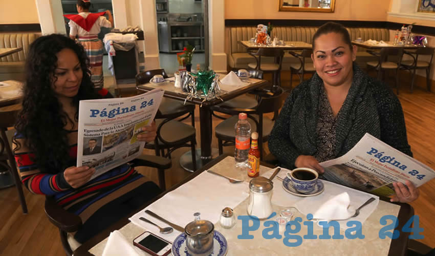 En Sanborns Francia compartieron el pan y la sal Elvira Ruiz García y Adriana Rodríguez García
