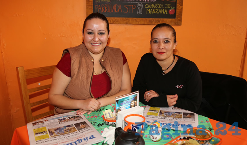 En el restaurante Mercadito Gastronómico Colón almorzaron Julieta Luna Benítez y Liliana López Delgado