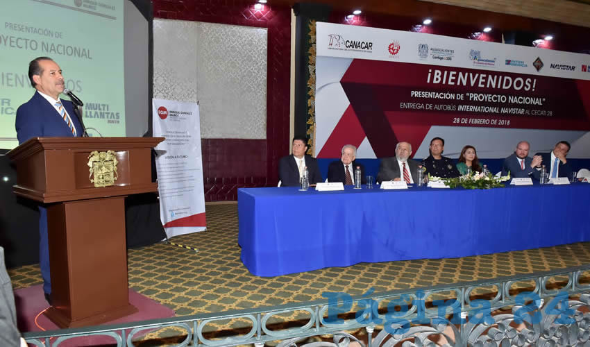 El gobernador Mart&iacute;n Orozco Sandoval asisti&oacute; a la presentaci&oacute;n del proyecto del candidato de unidad para la presidencia nacional de la C&aacute;mara Nacional del Autotransporte de Carga