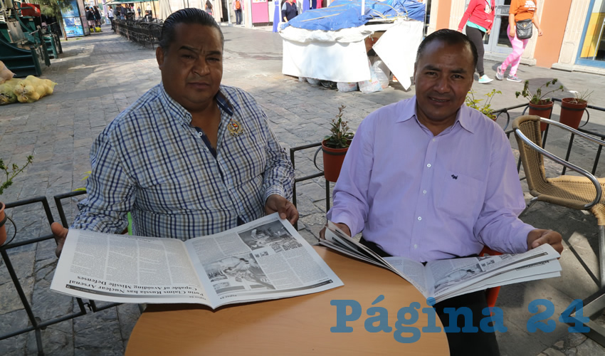 En Café Catedral departieron Alfredo Aranda Becerra y Raymundo Durón Galván, diputado local