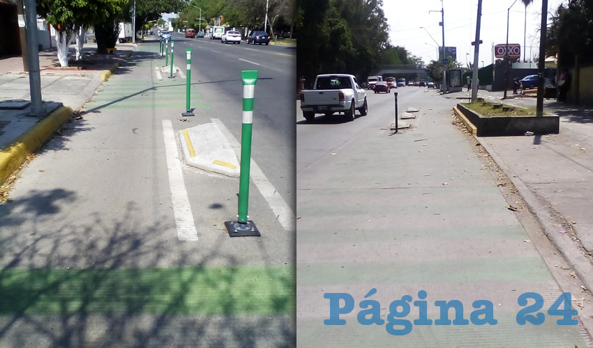 La ciclovía instalada en Bulevar Marcelino García Barragán trajo la reducción de carriles, lo que acrecentó la carga vehicular; no menos que esto, la vía se convirtió en la ruta de escape perfecta para e rateros en motocicleta, pues apenas la usan los ciclistas, denunciaron en esta parte de Guadalajara/Fotos: Francisco Tapia 