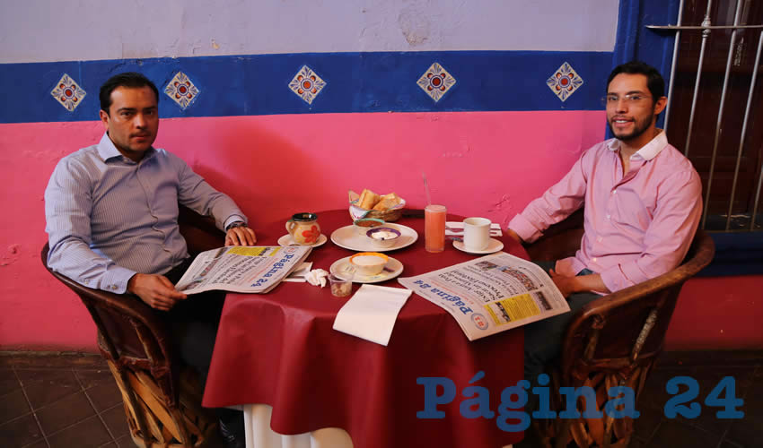 En La Saturnina compartieron el pan y la sal Álvaro Sedano Candelas y Osvaldo Aguilar Martínez