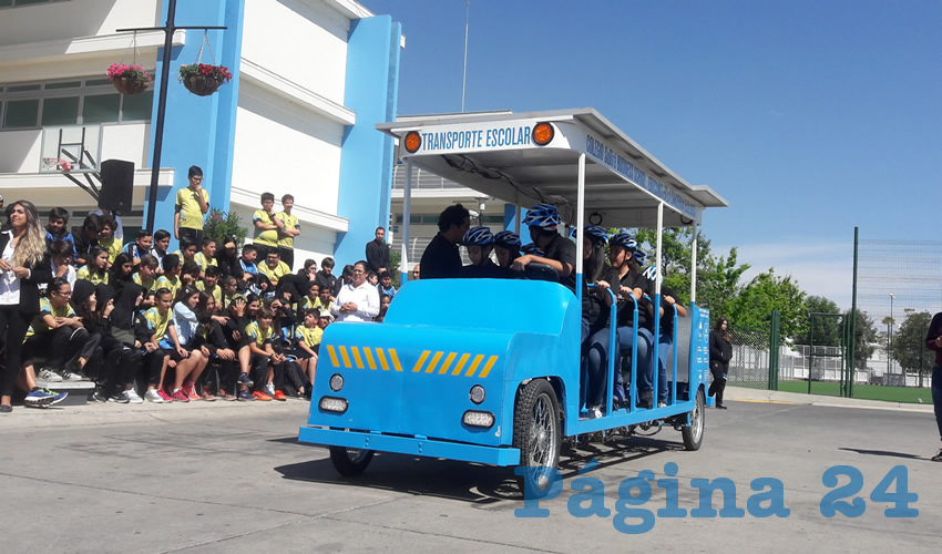 La Subibici tiene capacidad para transportar 10 pasajeros con su motor eléctrico de 3.1 HP a 48 volts, volante con dirección de cremallera, suspensión delantera McPherson y trasera de muelle, además de cinco páneles solares para alimentación de motor, entre otros implementos/Foto: Cortesía 