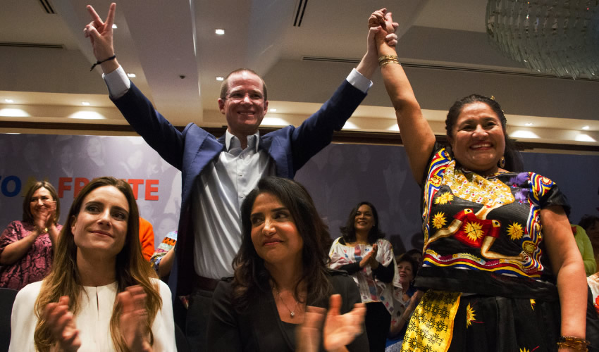 Ricardo Anaya, candidato de la coalición Por México al Frente