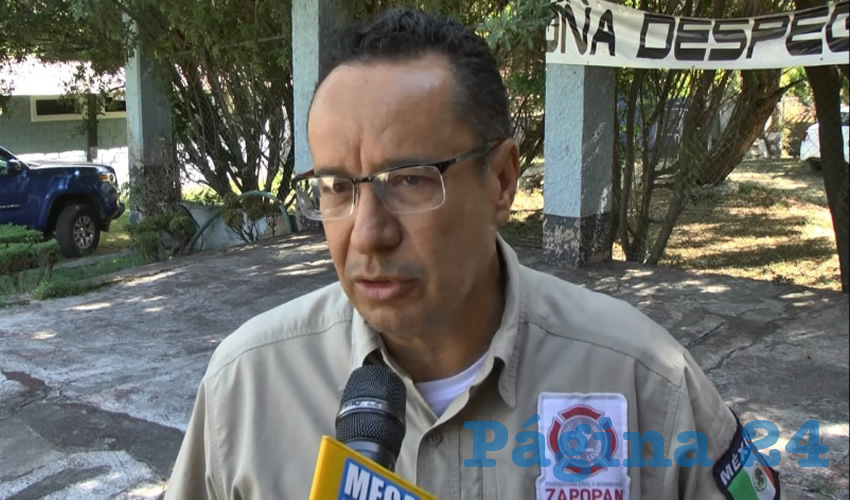 En entrevista, Héctor López Sahagún, de Bomberos de Zapopan, indicó que en el caso del incendio de Pinar de la Venta se encontraron unas llantas que fueron la causa del siniestro, por lo que llamó a la población a cuidar las áreas forestales/Foto: Francisco Andalón López 