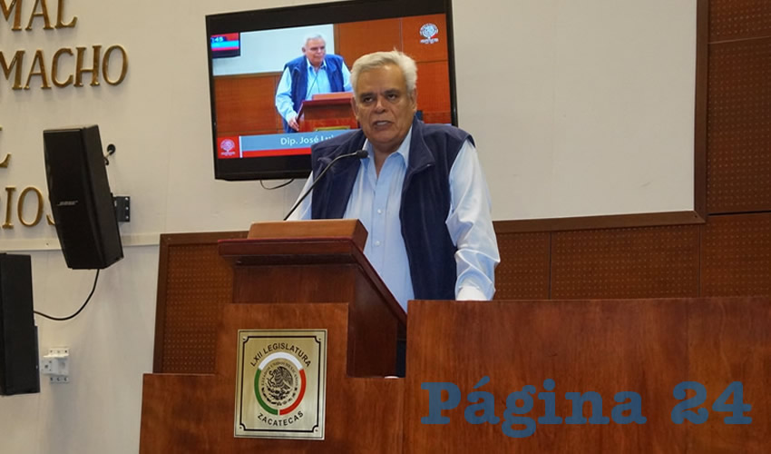 José Luis Medina Lizalde, diputado local por el partido político Movimiento de Regeneración Nacional (Morena): “También tenemos personas visitadas por cárteles, con el mensaje que ni se les ocurra registrarse en una contienda electoral” (Foto: Merari Martínez Castro)