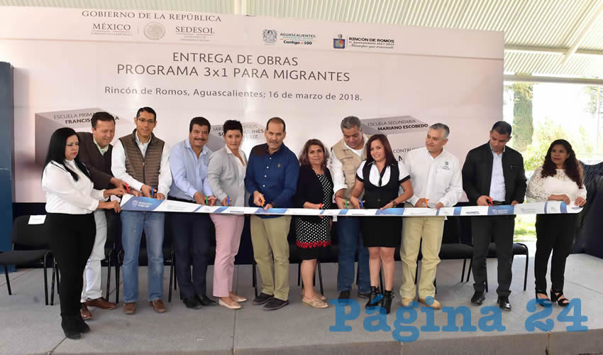 El gobernador Martín Orozco Sandoval entregó seis proyectos de infraestructura social y educativa realizados con recurso del programa 3X1 para Migrantes