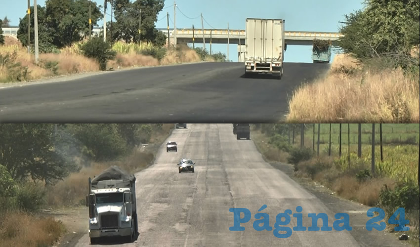 Por estos tramos destrozados de carretera pretenden las autoridades que pase el transporte de carga… Si de por sí apenas y hay pavimento, el paso de los pesados vehículos por el Circuito Metropolitano Sur generará más baches y deterioro en la zona, sin que interese al gobierno estatal repararlo/Fotos: Francisco Andalón López