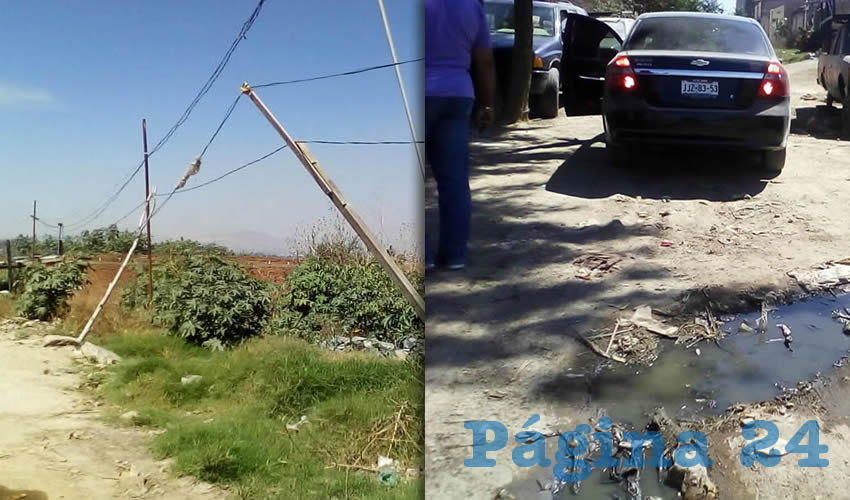 A la falta de vigilancia policial y al deficiente tendido eléctrico se suma la grave problemática de las calles destrozadas que forzosamente tienen que padecer vecinos de estas colonias; hoyancos y terregal que no repara el ayuntamiento de Tlaquepaque/Fotos: Francisco Tapia 
