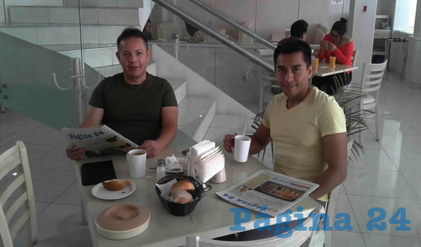 En el restaurante Del Centro almorzaron &Aacute;ngel Garza y Luigi L&oacute;pez