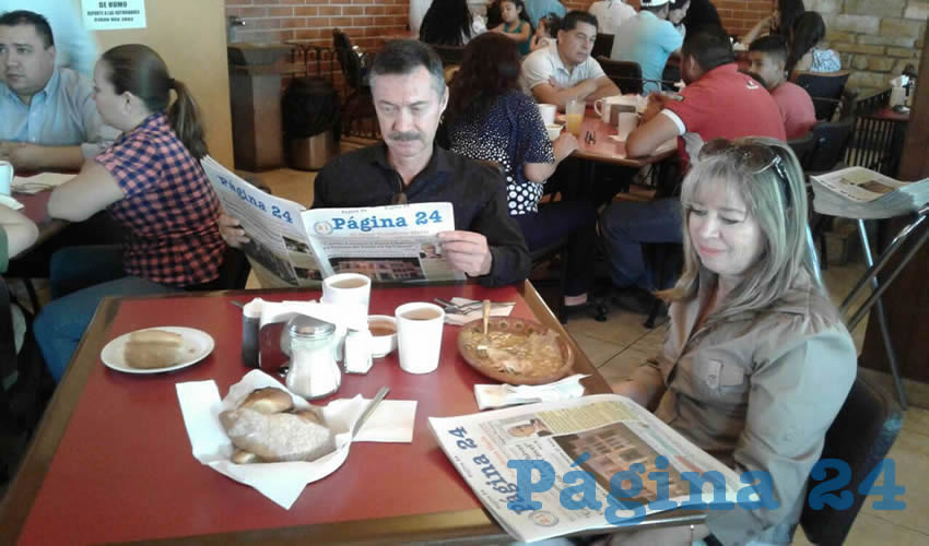 Gonzalo Correa y Bertha Padilla desayunaron en el restaurante Las Antorchas