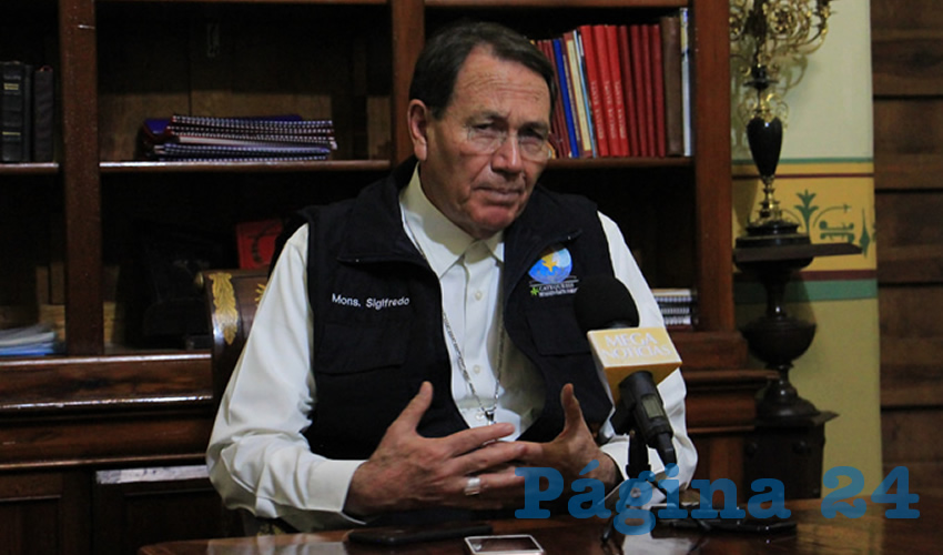 El Obispo Sigifredo destacó que la inseguridad es el principal tema que aqueja a los fresnillenses, de acuerdo a lo que vio, así como a los comentarios de varias personas (Foto Rocío Castro Alvarado)