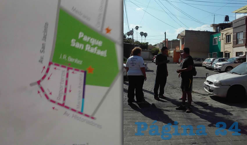Para justificar su acción los empleados municipales entregaron a vecinos papeletas del ayuntamiento donde se les indica que las obras serían en dos etapas sobre las vialidades aledañas al parque, lo que pisotea lo ordenado por el TAE
