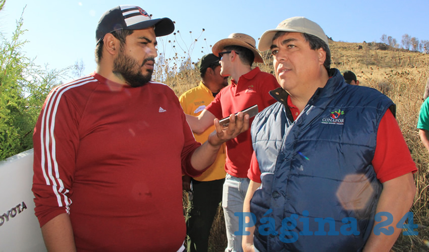 Luis Gerardo Reyes Rodríguez, gerente general de Comisión Nacional Forestal (Conafor): “Actualmente no es la temporada ideal de reforestación, no es el momento ideal de hacer una masiva, solo en algunos lugares donde se pueden hacer riegos de ayuda, para que los árboles crezcan” (Foto Rocío Castro Alvarado)