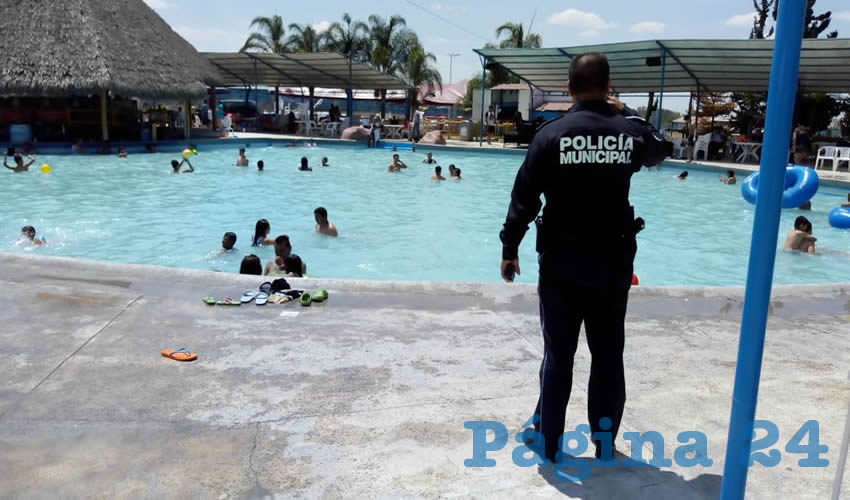 Policías municipales se encargaron de vigilar balnearios, parques y centros de reunión