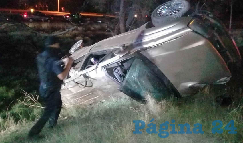 En el kilómetro 36 de la carretera Panamericana, se volcó la camioneta “chocolate”