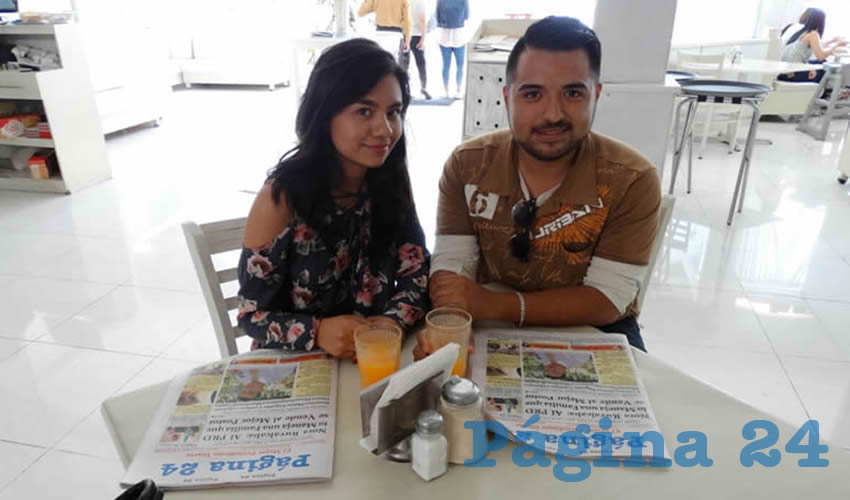 En el restaurante Del Centro, desayunaron Erika Jazm&iacute;n Esquivel y Antonio Chavira