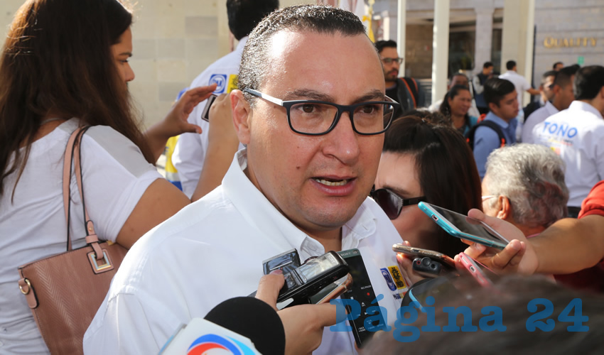 Paulo Martínez López, presidente del CDE del PAN (Foto: Eddylberto Luévano Santillán)