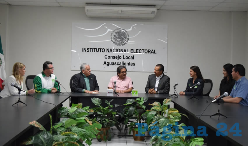 Los representantes del PVEM asistieron a la Junta Local para manifestar su confianza en el Instituto Nacional Electoral y en su titular