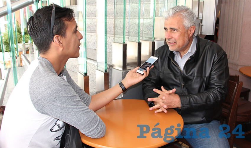 José Narro Céspedes, líder del Frente Popular de Lucha de Zacatecas (FPLZ): “Nos extrañó que estuviera en el inicio de campaña del PRI, porque esa sana distancia a la que él se comprometió, tampoco la cumplió”. (Foto: Rocío Castro Alvarado)
