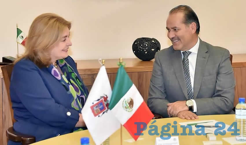 Encuentro oficial del gobernador Mart&iacute;n Orozco Sandoval y la embajadora de Colombia en M&eacute;xico