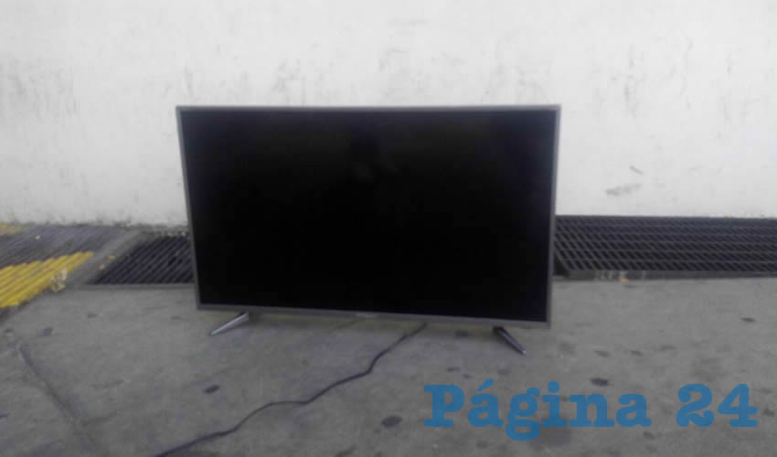 La pantalla recuperada por las autoridades