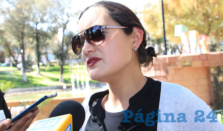 Rocío Aguilar Borjón, vocera en materia de seguridad de la Secretaría de Seguridad Pública (SSP) del Gobierno del Estado (Foto Rocío Castro Alvarado)