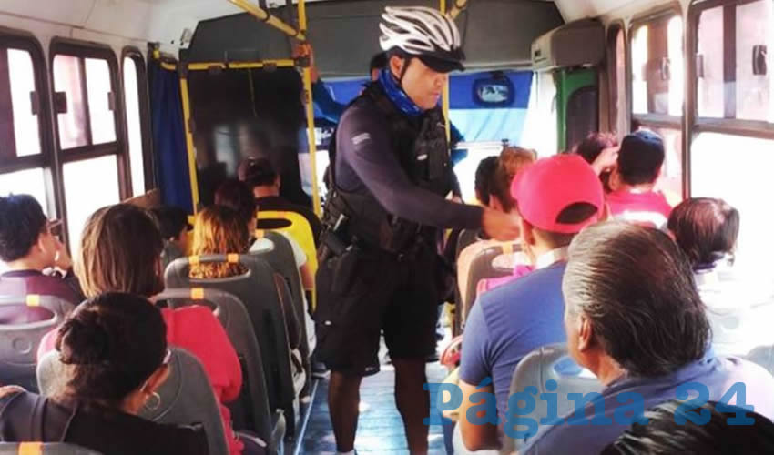 La supervisión en el transporte público no tarda más de dos minutos, por lo que no interfiere con los horarios de las rutas