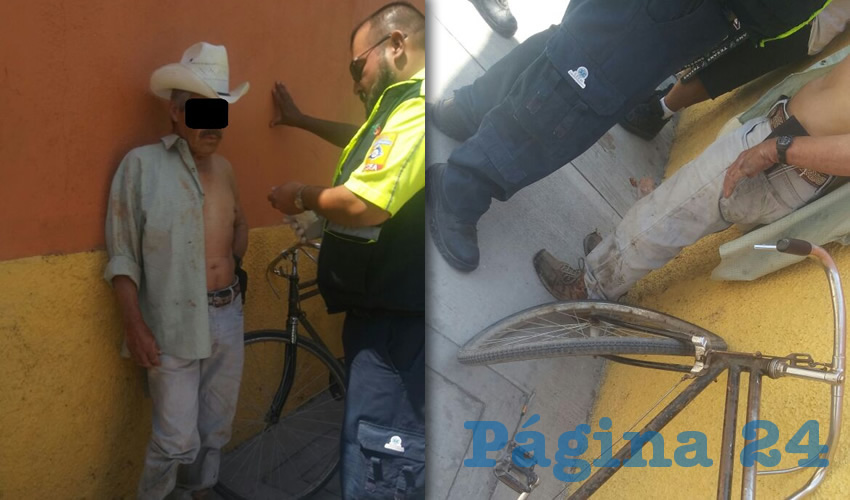El afectado, Luis “N” “N” y su bicicleta
