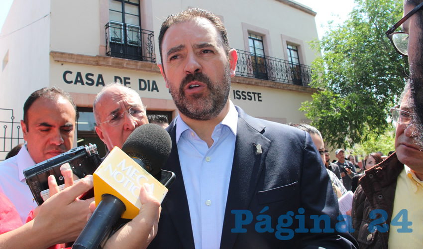 Alejandro Tello Cristerna, Gobernador de Zacatecas: “Pero si hacer más eficiente y sobre todo tomar una recomendación de derechos humanos, se van a cerrar esas dos cárceles y esperemos que no tenga mayor repercusión”. (Foto: Rocío Castro Alvarado)
