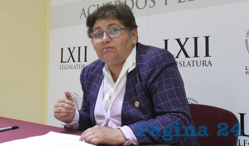 María Elena Ortega Cortez, diputada local: “Es un asunto de prevención, y no exclusivamente de chalecos, patrullas, ni de balas”. (Foto: Merari Martínez)