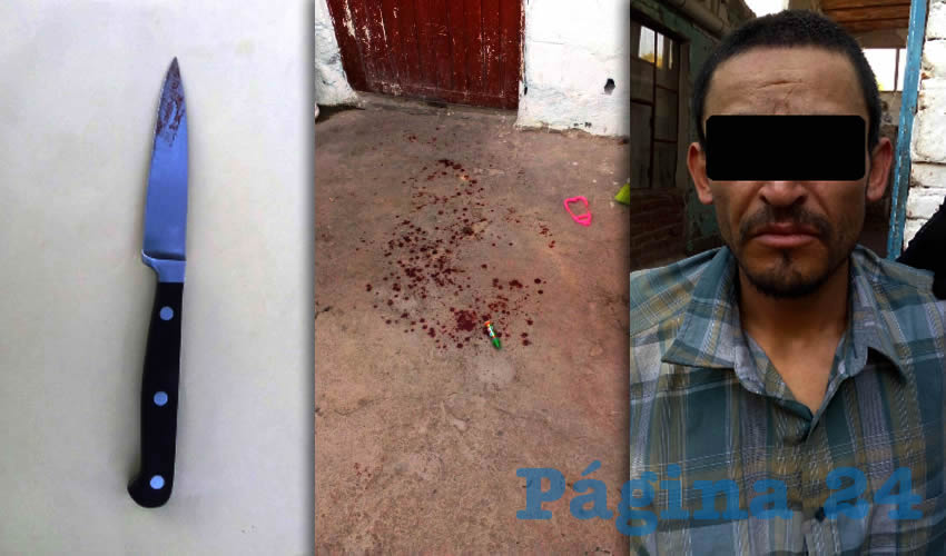 El cuchillo que utilizó el agresor | Los restos de sangre | José “N” “N”