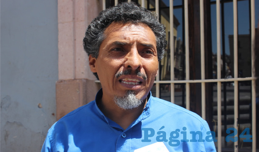 Marcelino Rodarte Hernández, integrante del Movimiento Magisterial Democrático Zacatecano (MMDZ) y activista en el estado de Zacatecas. “No se ve el impacto de esos paseos, más que viajes para atraer inversión a Zacatecas, son viajes de paseos del gobernador”. (Foto: Merari Martínez Castro)