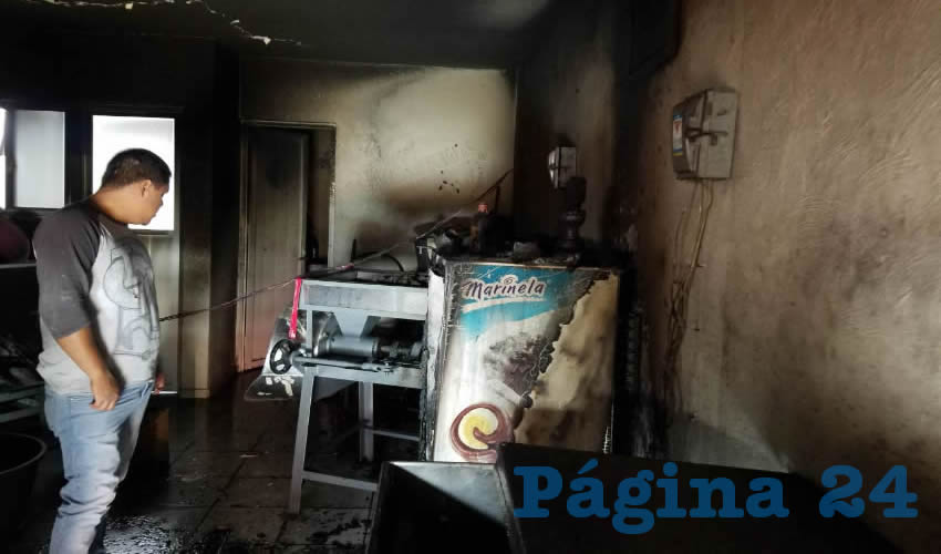 Aspecto de los daños causados por el fuego