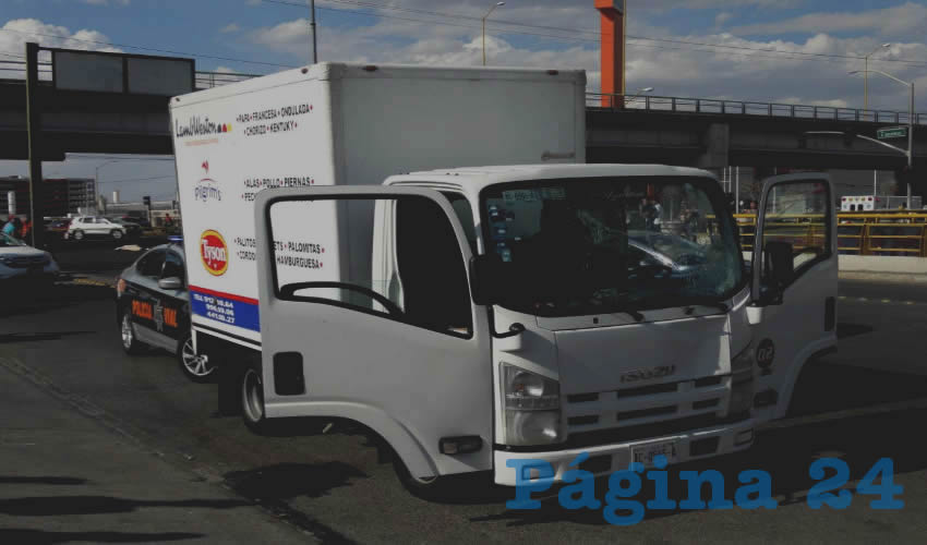 La camioneta que conducía Jesús Monreal