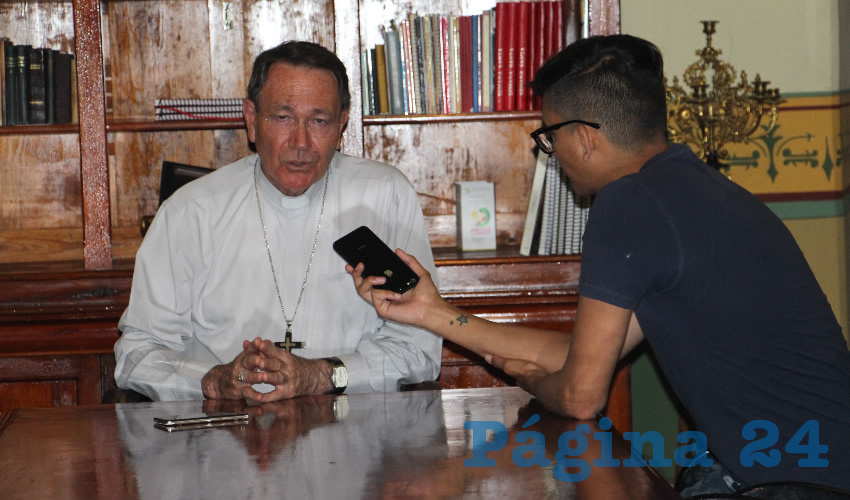 Sigifredo Noriega Barceló, obispo de la Diócesis de Zacatecas (Foto Rocío Castro Alvarado)