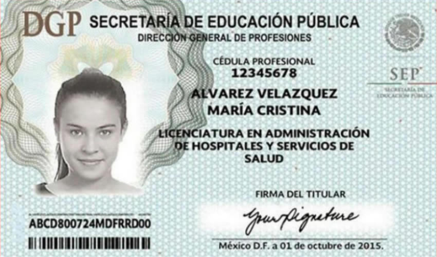 La cédula profesional electrónica cuenta con un nuevo formato